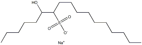 6-Hydroxyheptadecane-7-sulfonic acid sodium salt Struktur