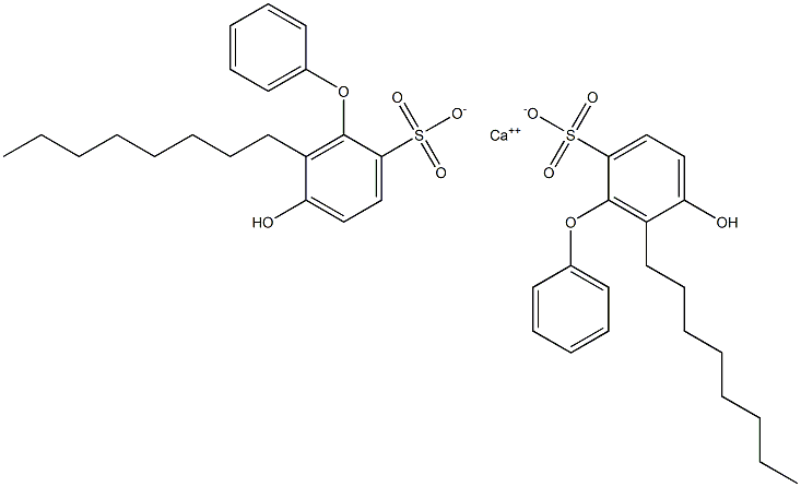 Bis(5-hydroxy-6-octyl[oxybisbenzene]-2-sulfonic acid)calcium salt Struktur