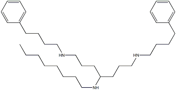 N,N''-Bis(4-phenylbutyl)-N'-octylheptane-1,4,7-triamine Struktur