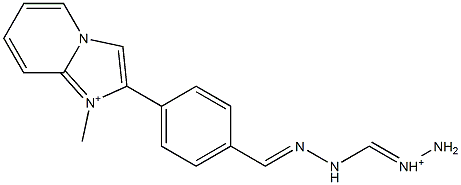 2-[4-[2-(Aminoiminiomethyl)hydrazonomethyl]phenyl]-1-methylimidazo[1,2-a]pyridin-1-ium Struktur