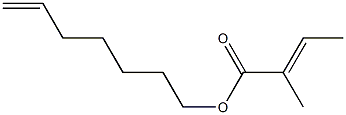 (E)-2-Methyl-2-butenoic acid 6-heptenyl ester Struktur