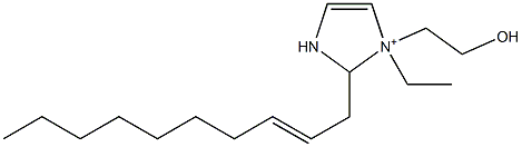 2-(2-Decenyl)-1-ethyl-1-(2-hydroxyethyl)-4-imidazoline-1-ium Struktur