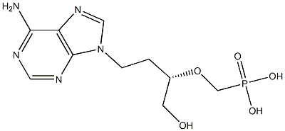 [(S)-3-(6-Amino-9H-purin-9-yl)-1-hydroxymethylpropyloxy]methylphosphonic acid Struktur