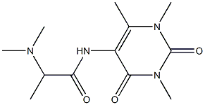 2-(Dimethylamino)-N-(2,4-dioxo-1,3,6-trimethyl-1,2,3,4-tetrahydropyrimidin-5-yl)propionamide Struktur