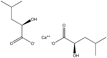 Bis[(2R)-2-hydroxy-4-methylpentanoic acid]calcium salt Struktur