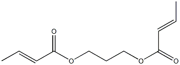 Bis[(E)-2-butenoic acid]1,3-propanediyl ester Struktur