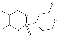 2-[Bis(2-chloroethyl)amino]-4,5,6-trimethyl-1,3,2-dioxaphosphorinane 2-oxide Struktur