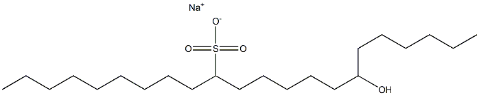 16-Hydroxydocosane-10-sulfonic acid sodium salt Struktur