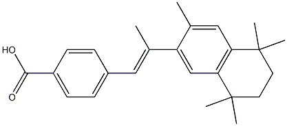 4-[(E)-2-(1,1,4,4,7-Pentamethyltetralin-6-yl)-1-propenyl]benzoic acid Struktur