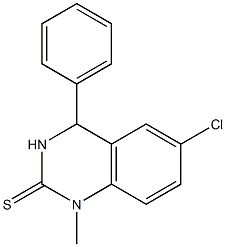 6-Chloro-3,4-dihydro-1-methyl-4-phenylquinazoline-2(1H)-thione Struktur