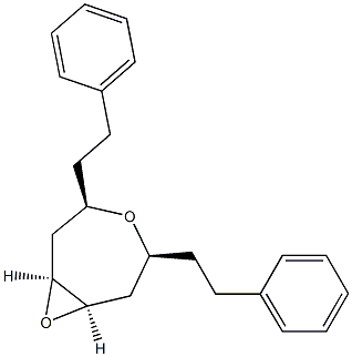 (2R,4S,5R,7S)-4,5-Epoxy-2,7-bis(2-phenylethyl)oxepane Struktur