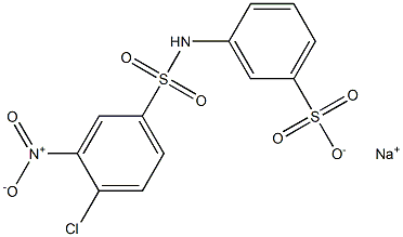 m-(4-Chloro-3-nitrophenylsulfonylamino)benzenesulfonic acid sodium salt Struktur