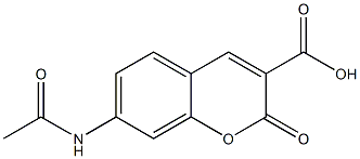 7-(Acetylamino)-2-oxo-2H-1-benzopyran-3-carboxylic acid Struktur