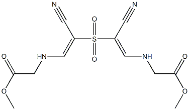 2,2'-Sulfonylbis[(E)-3-[(methoxycarbonyl)methyl]aminopropenenitrile] Struktur