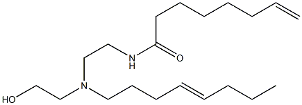 N-[2-[N-(2-Hydroxyethyl)-N-(4-octenyl)amino]ethyl]-7-octenamide Struktur