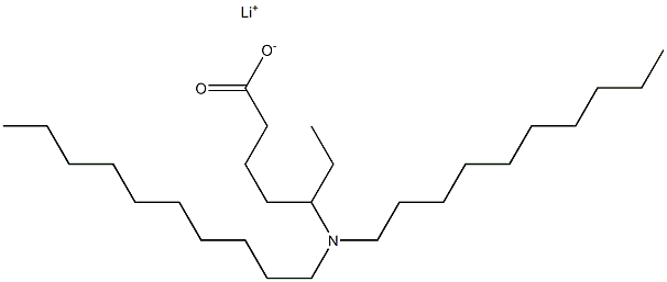 5-(Didecylamino)heptanoic acid lithium salt Struktur