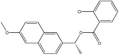 2-Chlorobenzoic acid [(R)-1-[6-methoxy-2-naphtyl]ethyl] ester Struktur