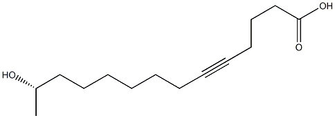 (13S)-13-Hydroxy-5-tetradecynoic acid Struktur