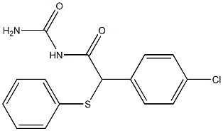 2-(4-Chlorophenyl)-2-(phenylthio)-N-carbamoylacetamide Struktur