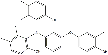 N,N-Bis(6-hydroxy-2,3-dimethylphenyl)-3-(4-hydroxy-3-methylphenoxy)benzenamine Struktur