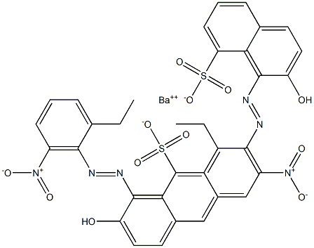 Bis[1-[(2-ethyl-6-nitrophenyl)azo]-2-hydroxy-8-naphthalenesulfonic acid]barium salt Struktur