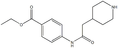 4-[(4-Piperidinylacetyl)amino]benzoic acid ethyl ester Struktur