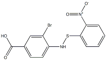 4-[(2-Nitrophenyl)thioamino]-3-bromobenzoic acid Struktur