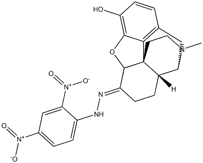 17-Methyl-6-[2-(2,4-dinitrophenyl)hydrazono]-4,5-epoxymorphinan-3-ol Struktur