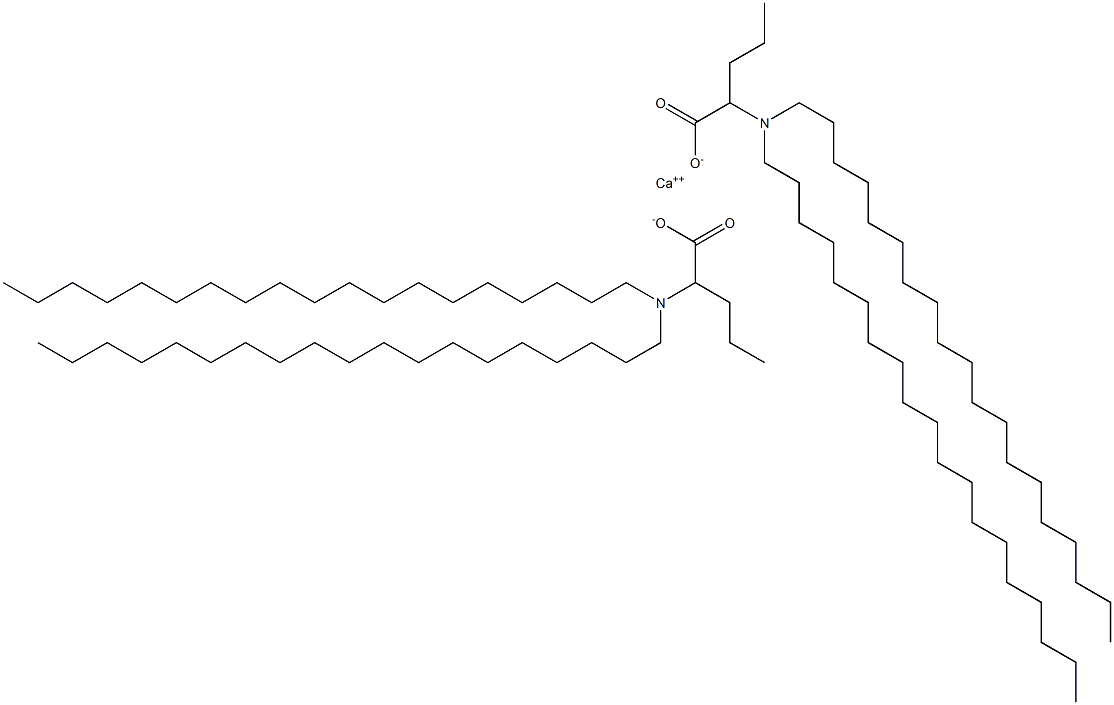 Bis[2-(dinonadecylamino)valeric acid]calcium salt Struktur