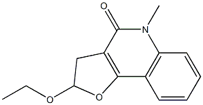 2-Ethoxy-5-methyl-2,3-dihydrofuro[3,2-c]quinoline-4(5H)-one Struktur