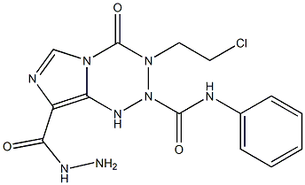 3-(2-Chloroethyl)-3,4-dihydro-4-oxo-N2-(phenylaminocarbonyl)imidazo[5,1-d]-1,2,3,5-tetrazine-8-carboxylic acid hydrazide Struktur