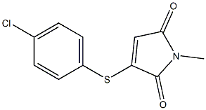 2-(4-Chlorophenylthio)-N-methylmaleimide Struktur