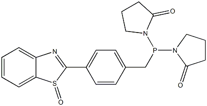 [4-(2-Benzothiazolyl)benzyl]bis(2-oxo-1-pyrrolidinyl)phosphine oxide Struktur