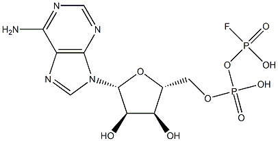 Adenosine 5'-(phosphoric acid fluorophosphonyl) ester Struktur