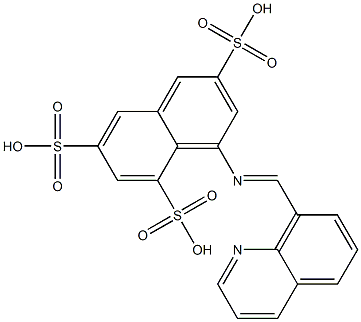 1-[[(Quinolin-8-yl)methylene]amino]naphthalene-3,6,8-trisulfonic acid Struktur