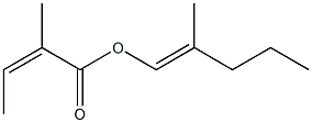 2-Methylisocrotonic acid 2-methyl-1-pentenyl ester Struktur