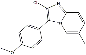 2-Chloro-6-methyl-3-(p-methoxyphenyl)imidazo[1,2-a]pyridine Struktur