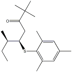 (5R,6R)-5-(2,4,6-Trimethylphenylthio)-2,2,6-trimethyl-3-octanone Struktur