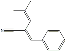 (E)-4-Methyl-2-benzylidene-3-pentenenitrile Struktur