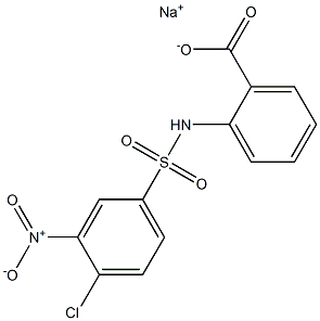 2-(4-Chloro-3-nitrophenylsulfonylamino)benzenecarboxylic acid sodium salt Struktur