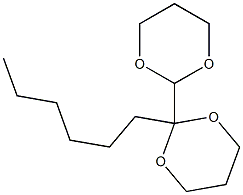 2-Hexyl-2-(1,3-dioxan-2-yl)-1,3-dioxane Struktur