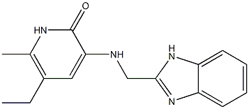 5-Ethyl-6-methyl-3-[[(1H-benzimidazol-2-yl)methyl]amino]pyridin-2(1H)-one Struktur