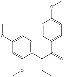 1-(4-Methoxyphenyl)-2-(2,4-dimethoxyphenyl)-1-butanone Struktur