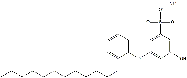 5-Hydroxy-2'-dodecyl[oxybisbenzene]-3-sulfonic acid sodium salt Struktur