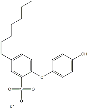 4'-Hydroxy-4-heptyl[oxybisbenzene]-2-sulfonic acid potassium salt Struktur