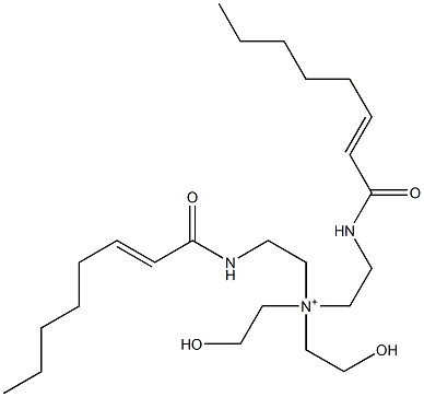 N,N-Bis(2-hydroxyethyl)-2-(2-octenoylamino)-N-[2-(2-octenoylamino)ethyl]ethanaminium Struktur