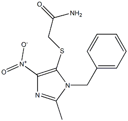 2-[(1-Benzyl-2-methyl-4-nitro-1H-imidazol-5-yl)thio]acetamide Struktur