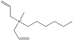 Di(2-propenyl)(methyl)(hexyl)aminium Struktur