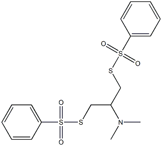 1,3-Bis(phenylsulfonylthio)-2-(dimethylamino)propane Struktur