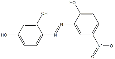 4-[(2-Hydroxy-5-nitrophenyl)azo]-1,3-benzenediol Struktur